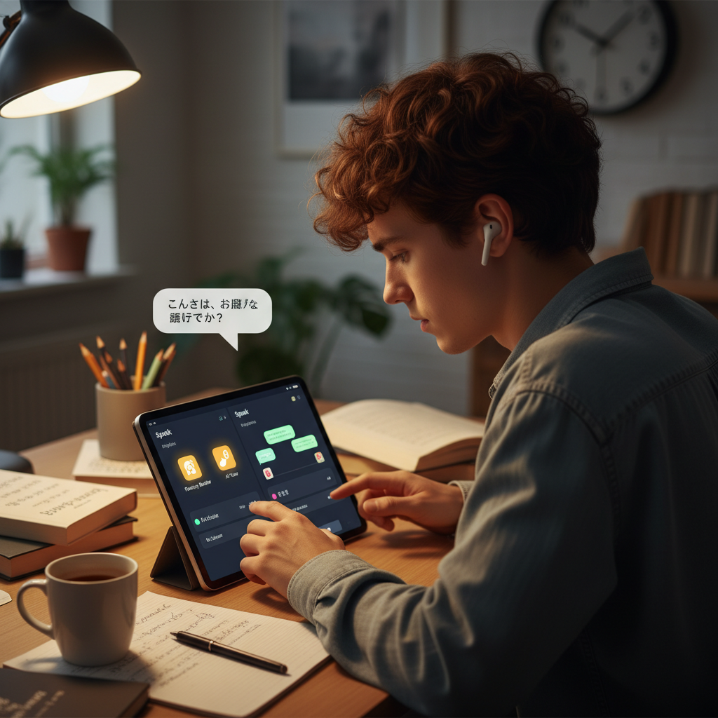 스픽 영어 공부 앱 사용 장면